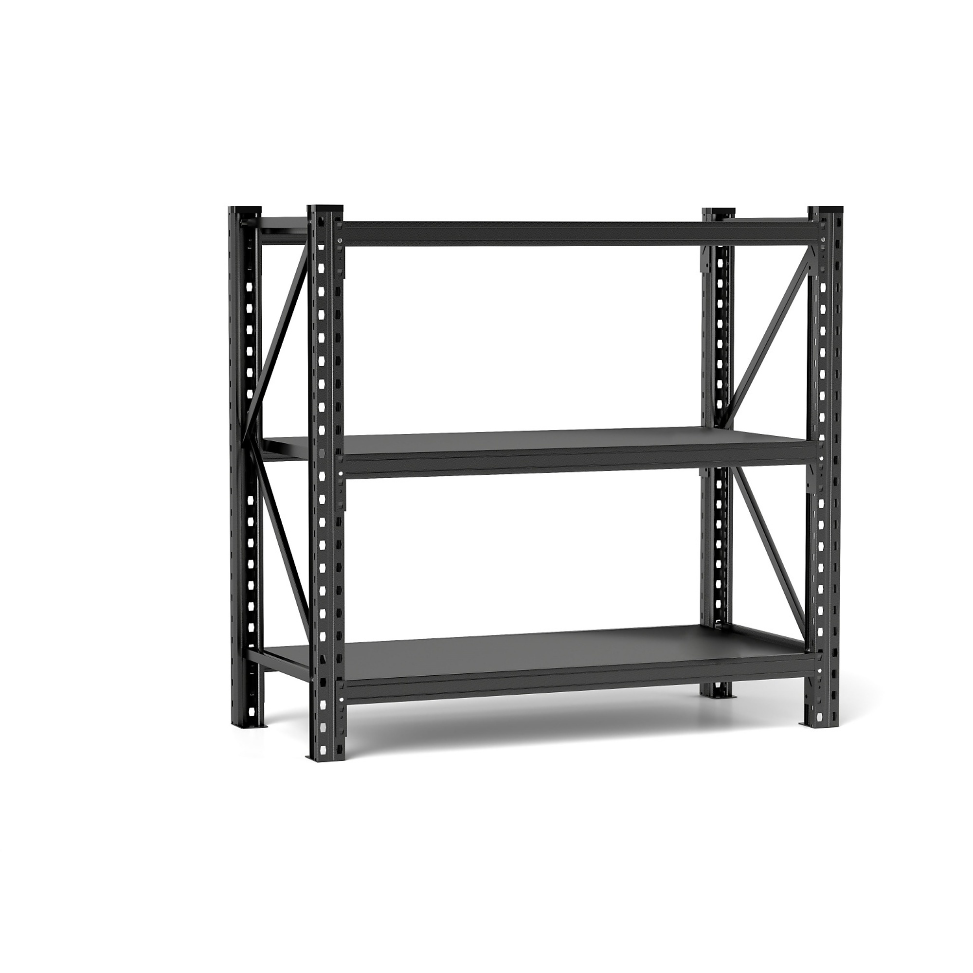 63 in. 3-Tier Heavy Duty Steel Industrial Shelving Rack